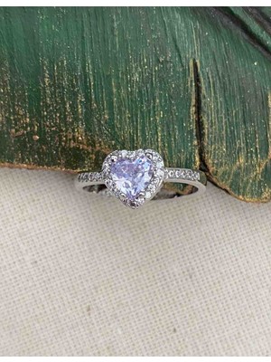 Zd Bellefemme Kadın Çelik Mor Taşlı Pandora Model Ayarlanabilir Yüzük