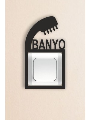 Ddtrend Dekoratif Banyo Duvar Priz Kenarı Süsü Ahşap Prizlik Sticker