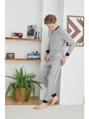 Kly Pijama Kly 1034 Sıfır Yaka Orta Kalın Pijama Takım