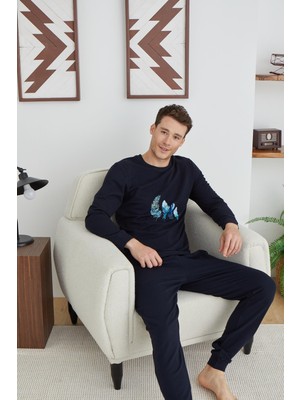 Kly Pijama Kly 1031 Feather Sıfır Yaka Pijama Takım