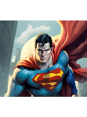 Movas Sanat Çelik Adam - Superman | Elmas Mozaik Tablo | Mozaik Puzzle | 60x55 | E20204100