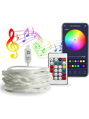 Gaman Yeni Model Bluetoothlu USB LED Işık 10 Metre Rgb Çok Renkli Sese Duyarlı Çok Modlu