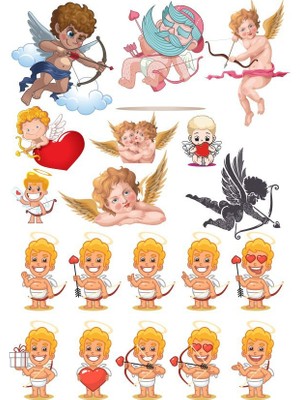 Reysa Tasarım Eros Sticker Set-1 17 Parça Telefon, Tablet, Defter, Laptop Sticker