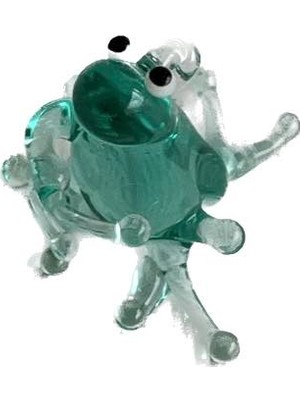 Hasyılmaz El Yapımı Mini Murano Cam Kurbağa Biblo A111-04