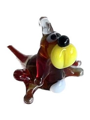Hasyılmaz El Yapımı Mini Murano Cam Köpek Biblo A123-05
