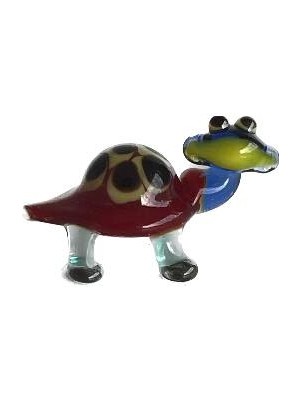 Hasyılmaz El Yapımı Mini Murano Cam Kaplumbağa Biblo A127-03