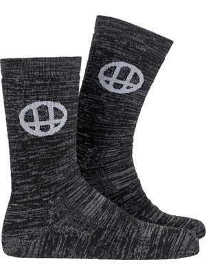 Oil Company Siyah Termal Yün Çorap Unisex