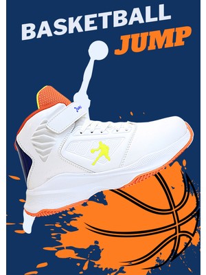 Jump Kidessa 1755-29196 Ultra Hafif Anatomik Tabanlı Çocuk Basketbol Ayakkabısı - NKT01755-BEYAZ-32