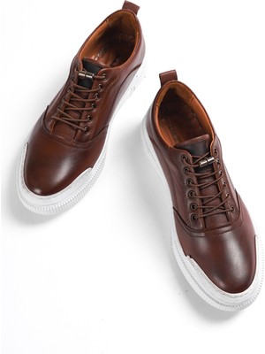 Daxtors D1326 Garantili Deri Erkek Ayakkabı Dolgu Topuklu Ortopedik Tabanlı Günlük Kullanım