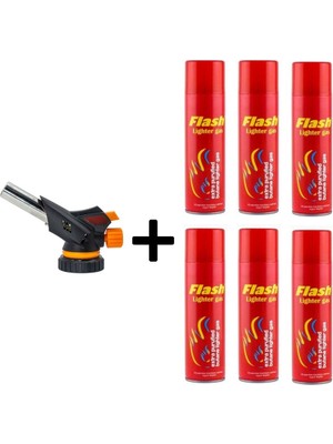 CAMPING TIME 1300 Derece Profesyonel Pürmüz Çakmak WS-509C Kafa Çakmak 6 Adet Flash Gaz Hediye WS-509C+6FLASH