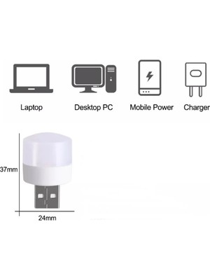 Zoli Mini LED USB Uyumlu Gece Lambası Ampül 3lü Set