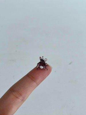 Hasyılmaz El Yapımı Mini Murano Cam Fare Biblo A114-03