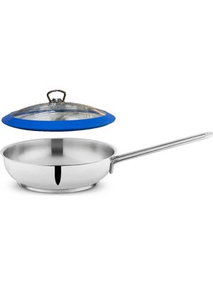 Schafer Held Çelik Tava Mavi Silikon Kapaklı 26 cm
