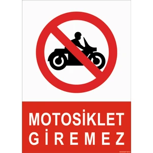 Motosiklet Giremez 25 cm x 35 cm Dekota Levha