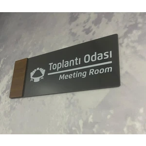 Wooden Serisi (Toplantı Odası ) Ofis Oda Kapı İsimliği Yönlendirme Tabelası
