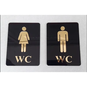 Dekoratif Wc Yönlendirme Tabelası - Kadın & Erkek 2'li