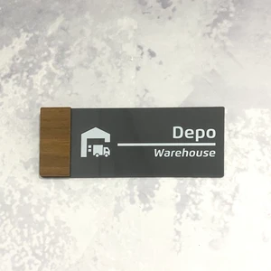 Wooden Serisi (Depo) Ofis Oda Kapı İsimliği Yönlendirme Tabelası