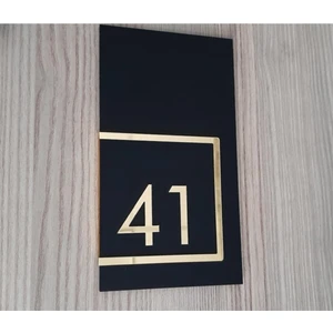 Modern Tasarım Parlak Pleksi Daire Içi Kapı Numarası