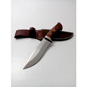 El Yapımı Kök Ceviz Kabzeli Paslanmaz Çelikten Av ve Kamp Bıçağı Yelkenli Doğa Bıçağı