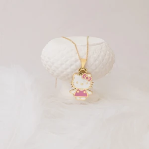 Dkmn Silver Dkmn Sevimli Kedi Pembe Mine Taşlı Gümüş Kolye