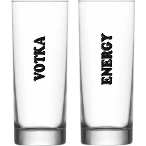 Black Bonds Votka Energy Baskılı Vodka Bardağı 2'li