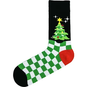 Carnaval Socks Damalı Christmas Çam Ağacı Desenli Yılbaşı Çorabı