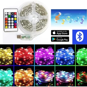 Yeni Model Bluetoothlu USB LED Işık 10 Metre Rgb Çok Renkli Sese Duyarlı Çok Modlu