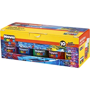 Nusrat Bilişim Nova Color Akrilik Boya Sise 10 Lu 17 ml NC-2007