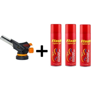 CAMPING TIME 300 Derece Profesyonel Pürmüz Çakmak WS-509C Kafa Çakmak 3 Adet Flash Gaz Hediye WS-509C+3FLASH