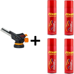 CAMPING TIME 1300 Derece Profesyonel Pürmüz Çakmak WS-509C Kafa Çakmak 4 Adet Flash Gaz Hediye WS-509C+4FLASH