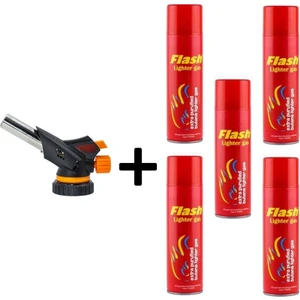 CAMPING TIME 1300 Derece Profesyonel Pürmüz Çakmak WS-509C Kafa Çakmak 5 Adet Flash Gaz Hediye WS-509C+5FLASH
