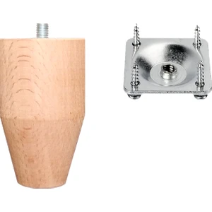 Turan Ahşap Koltuk Ayağı - Sehpa Ayağı - Baza Ayağı- Mobilya Ayağı-Çap (Kalınlık): 5.5 cm