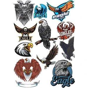 Reysa Tasarım Kartal Eagle Sticker Set 11 Parça Telefon, Tablet, Defter, Laptop Sticker