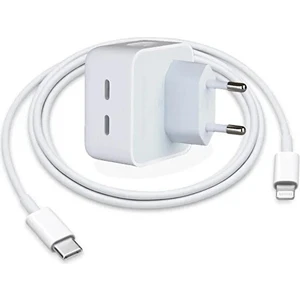 Yeni Nesil Iphone Şarj Aleti ve Kablo 50W Çift Usb-C Hızlı Şarj Cihazı