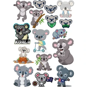 Reysa Tasarım Koala Sticker Set-1 17 Parça Telefon, Tablet, Defter, Laptop Sticker