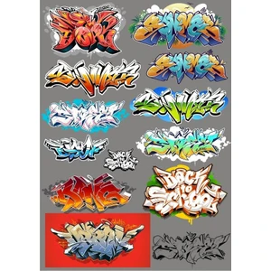 Reysa Tasarım Grafiti Sticker Set 13 Parça Telefon, Tablet, Defter, Laptop Sticker