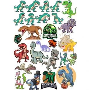 Reysa Tasarım Dinozorlar Sticker Set  20 Parça Telefon, Tablet, Defter, Laptop Sticker