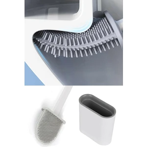 Sihirli Mop Silikon Wc Fırçası Duvara Asılabilir Yapışkanlı