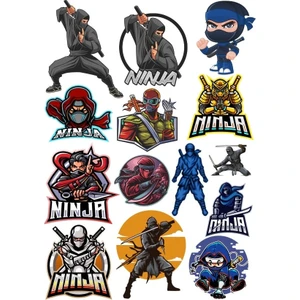 Reysa Tasarım Ninja Sticker Set 5 15 Parça Telefon, Tablet, Defter, Laptop Sticker