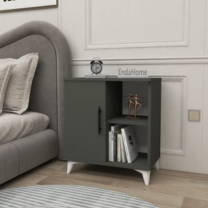 Enda Home Collection Kommen Kapaklı 2 Bölmeli Komodin Yan Sehpa