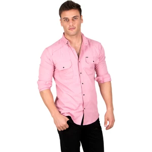 Likralı İnce Fitilli Çıtçıtlı Çift Cepli Kot Gömlek 2300421
