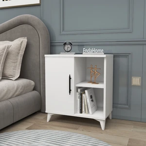 Enda Home Collection Kommen Kapaklı 2 Bölmeli Komodin Yan Sehpa