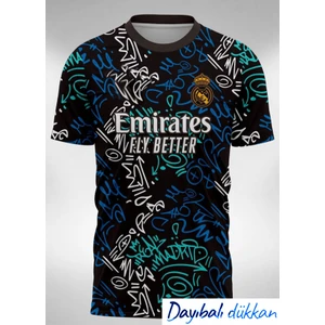 Dayı Balı Real Madrid 2021/2022 Graffiti Desenli Alternatif Futbol Forması