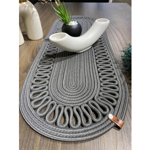 Mavaux Doğal Hasır ve Desenli Runner 30X80