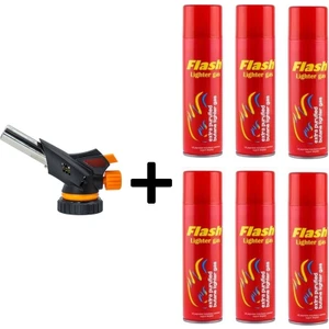 CAMPING TIME 1300 Derece Profesyonel Pürmüz Çakmak WS-509C Kafa Çakmak 6 Adet Flash Gaz Hediye WS-509C+6FLASH