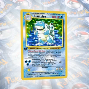 Blastoise 1st Edition Base Set Vintage Holo Custom Proxy Pokemon Kartı