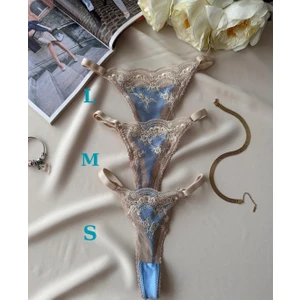 Intive Lingerie Leila Junior Mavi Bej Vintage Tanga