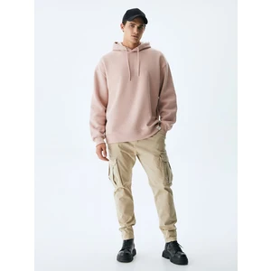 Kapüşonlu Lila Sweatshırt