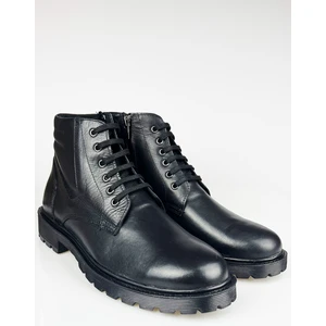 Deri Siyah Erkek Kışlık Bot