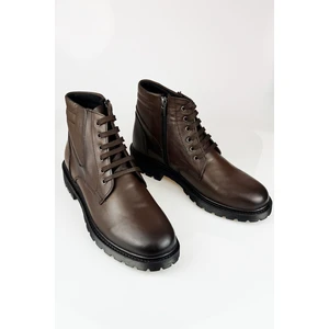 Deri Kahverengi Erkek Kışlık Bot